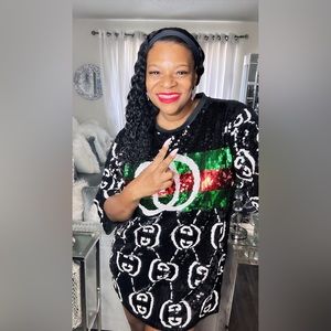 Sale‼️Sequin Jerseys T-Shirt Dress